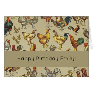 Motif de coq poulet vintage : Art de ferme