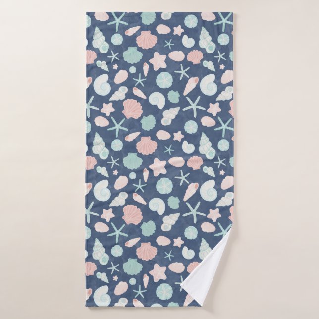 motif de coquillages (Serviette de bain)