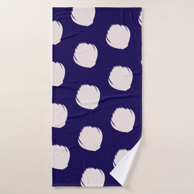Motif de coquillages roses de plage (Serviette de bain)