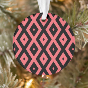 Motif de corail et de diamant noir
