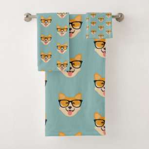 Motif de Corgi Hipster Drôle