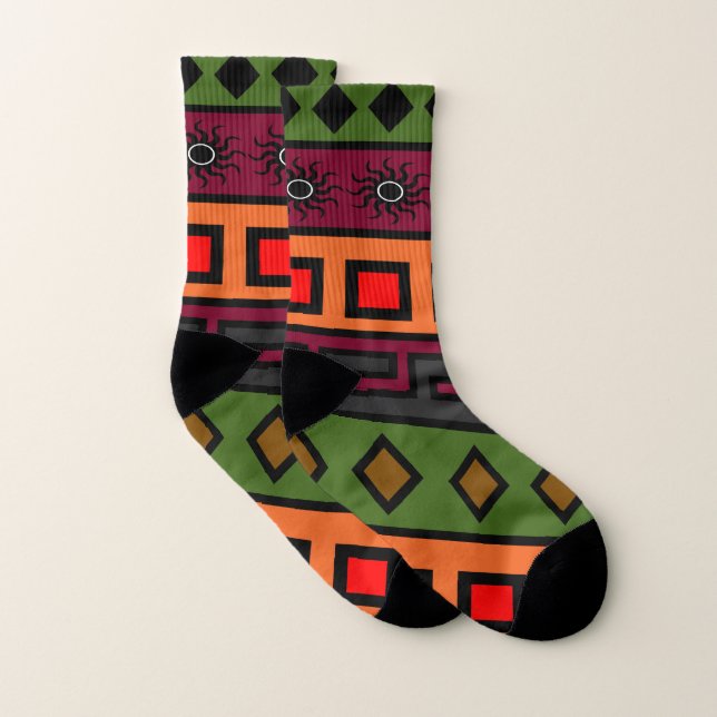 Motif de couleur africaine (Paire)