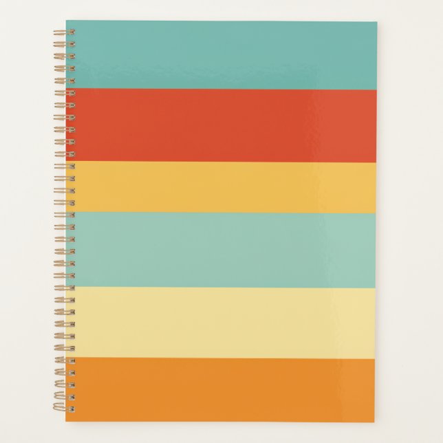 Motif de couleur rétro rayé (Devant)