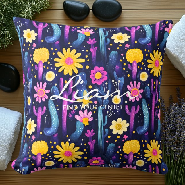 Motif de Coussin Floral Abstrait Coloré (Créateur téléchargé)
