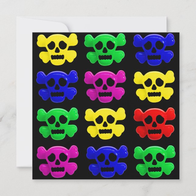 Motif de crânes colorés (Devant)