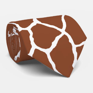 Motif de Cravate de la peau Brown de Giraffe blanc