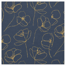 Motif de création de tissu élégant bleu or