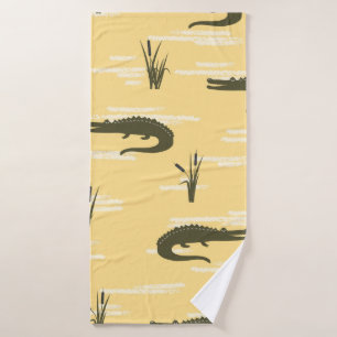 Motif de crocodiles sans couture. Rangeur jaune vi