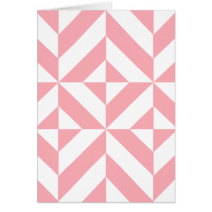 Motif de cube géométrique Melon rose