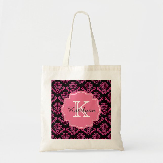 Motif de damassé de monogramme avec le sac (Devant)
