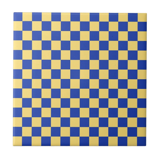 Motif de damier jaune et bleu à carreaux (Devant)