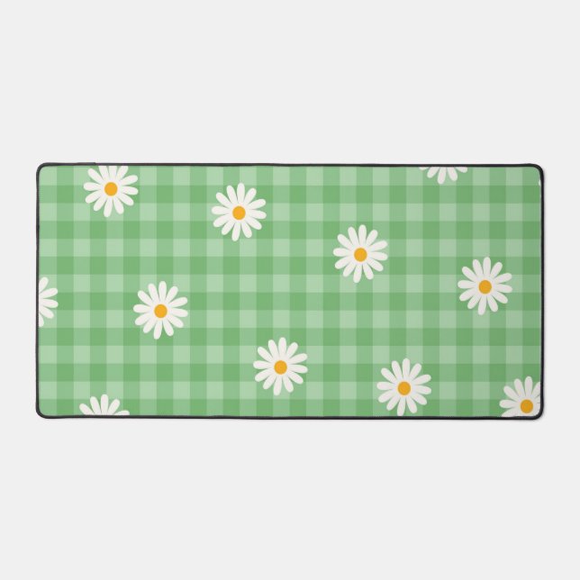 Motif de  de Fleur En vichy à carreaux verts (Recto)