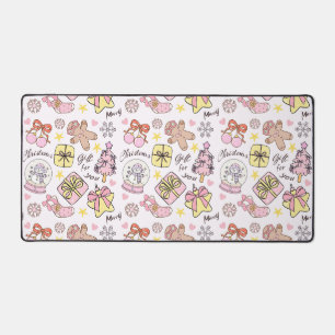 Motif de décorations de Noël rose pastel mignon