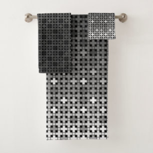Motif de dégradé géométrique noir et blanc