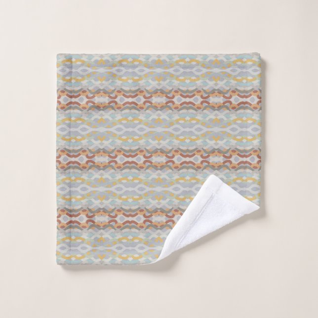 Motif de design de bloc de couleur géométrique d'é (Gant de toilette)