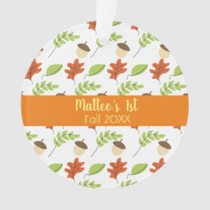 Motif de design de feuilles de gland au premier so