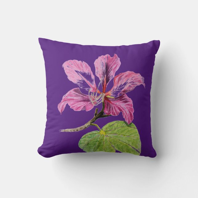 Motif de design floral sur coussin de jet (Recto)