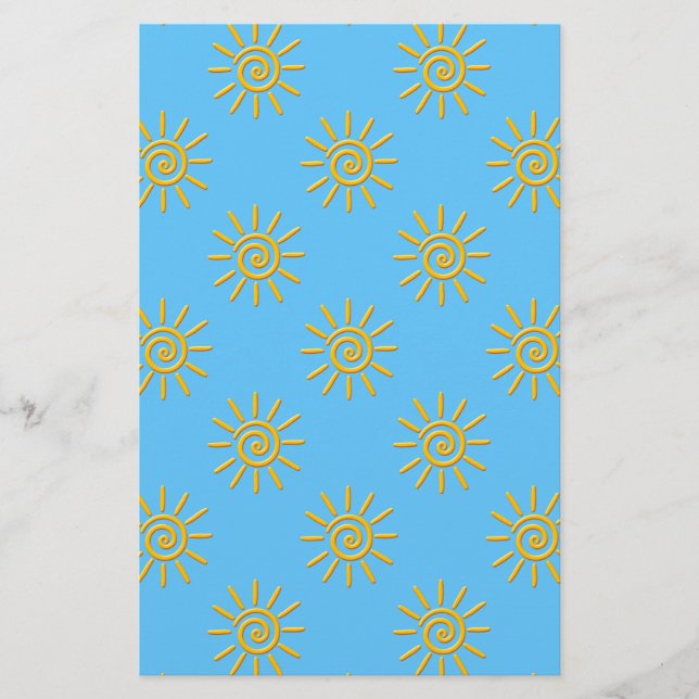 motif de dessin 3D Jaune Sun (Devant)