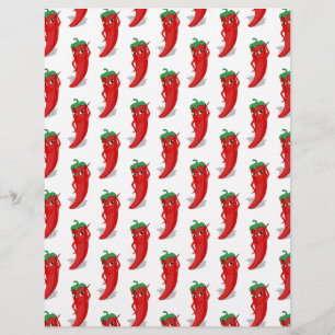 Motif de dessin animé Red Pepper Diva