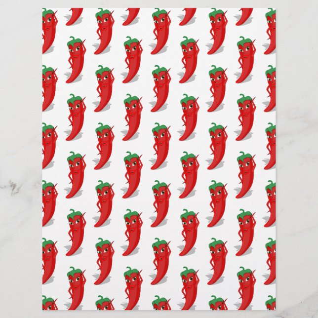 Motif de dessin animé Red Pepper Diva (Devant)