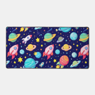 Motif de dessin animé spatial coloré