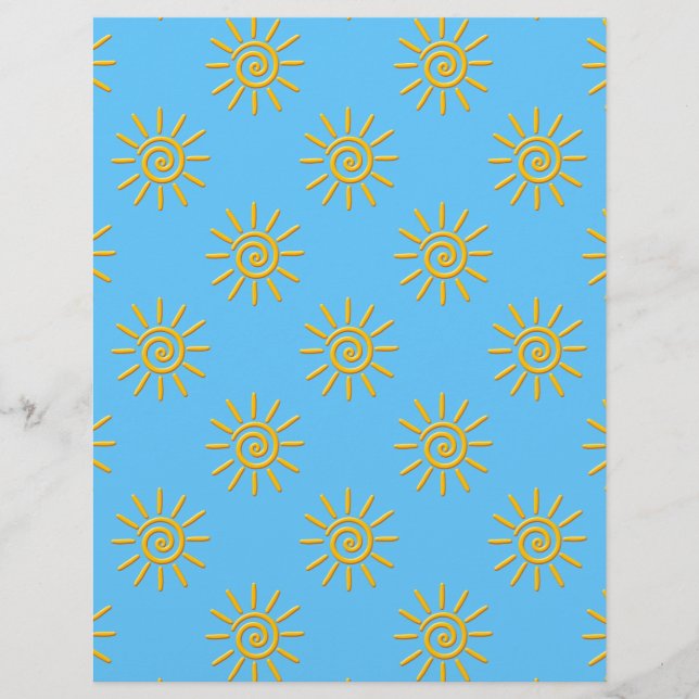 Motif de dessin de soleil jaune 3D (Devant)
