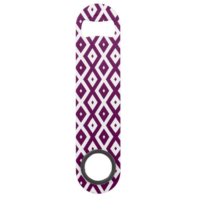 Motif de diamant blanc et violet de prune (Devant)