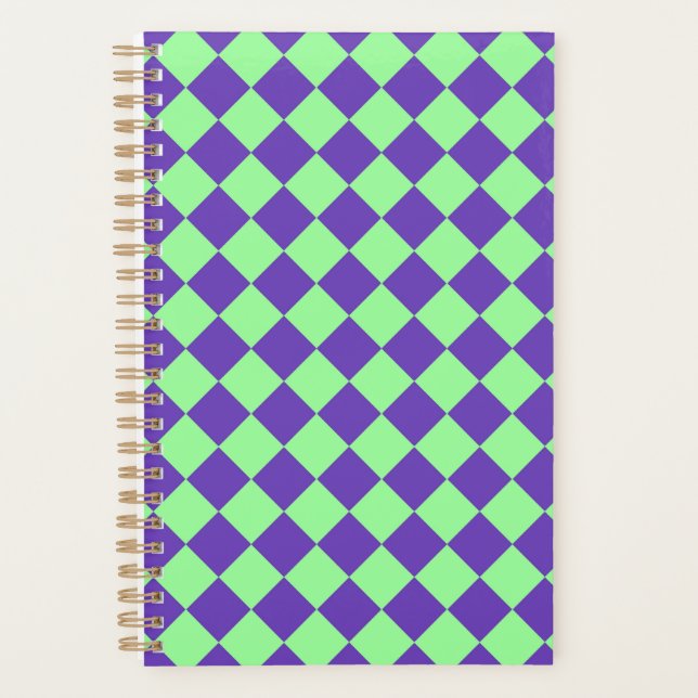 Motif de diamant Purple Green Checker (Devant)