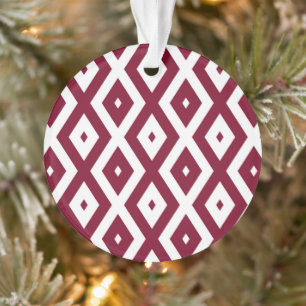 Motif de diamants de Bourgogne et blanc