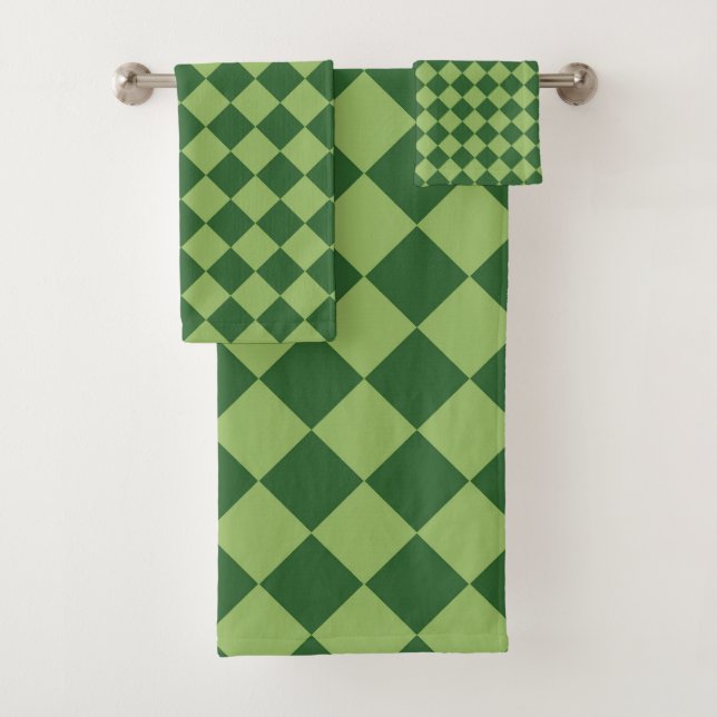 Motif de diamants Green Checker (En situation)