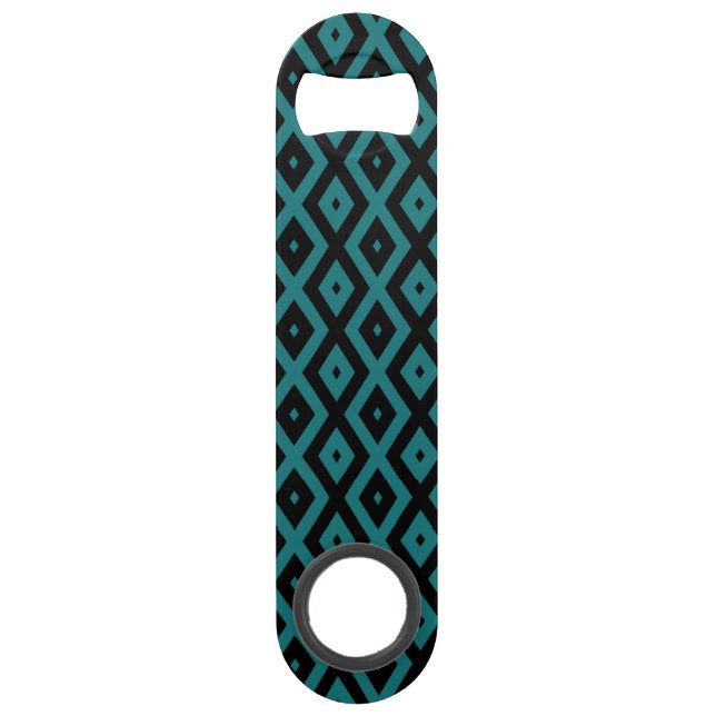 motif de diamants turquoise et noir (Devant)