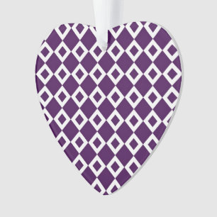 Motif de diamants violet et blanc