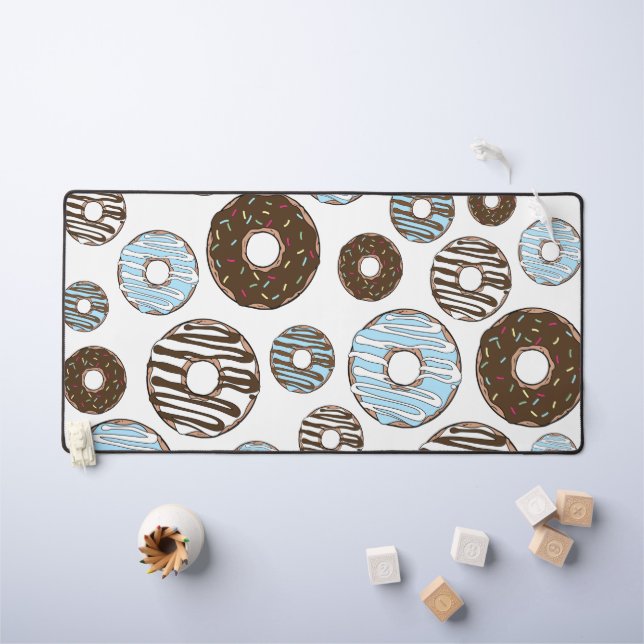 Motif De Donuts, Donuts Bleus, Donuts Brown (Tableau pour enfants)