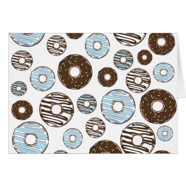 Motif De Donuts, Donuts Bleus, Donuts Brown (Devant horizontal)