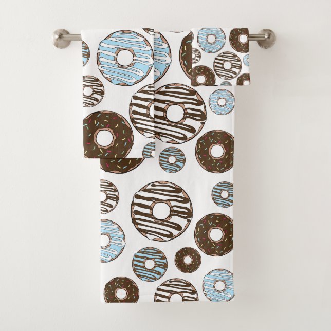 Motif De Donuts, Donuts Bleus, Donuts Brown (En situation)