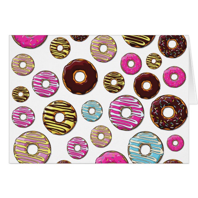 Motif De Donuts, Donuts Colorés, Saupoudrages (Devant horizontal)