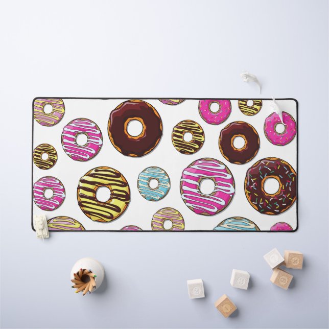 Motif De Donuts, Donuts Colorés, Saupoudrages (Tableau pour enfants)