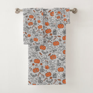 Motif de doodle pour les enfants mignons Halloween