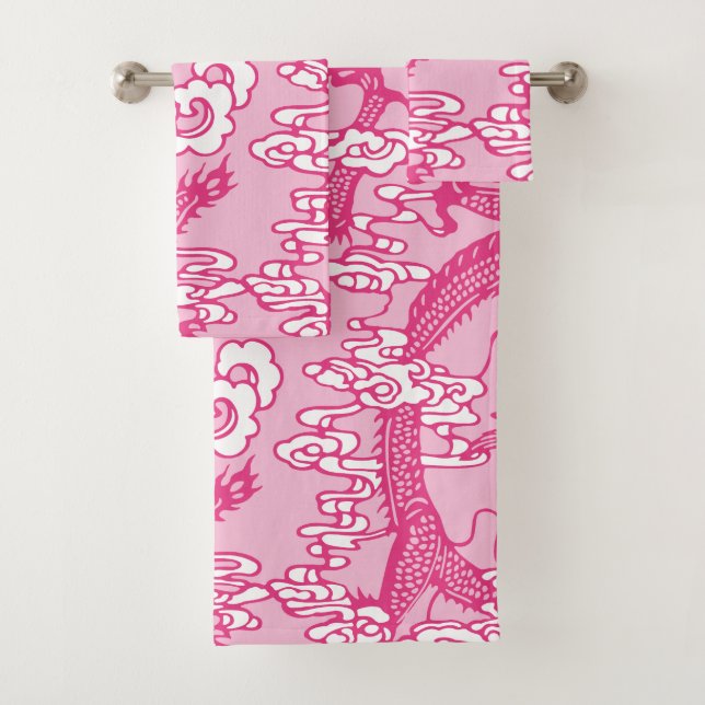 Motif de dragon chinois rose (En situation)