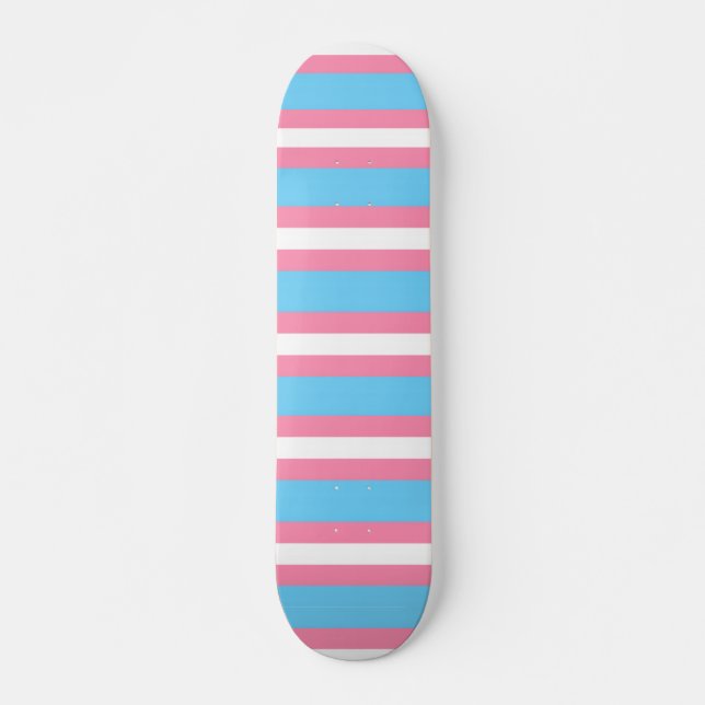 motif de drapeau trans sur skateboard (Devant)