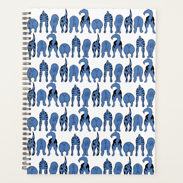 Motif de fesses de chien bleu (Devant)