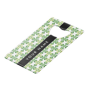 Motif de feuille, feuilles vertes, votre nom