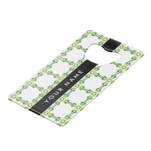Motif de feuille, feuilles vertes, votre nom