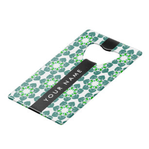 Motif de feuille, feuilles vertes, votre nom