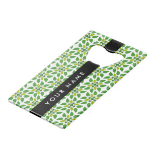 Motif de feuille, feuilles vertes, votre nom