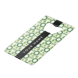 Motif de feuille, feuilles vertes, votre nom
