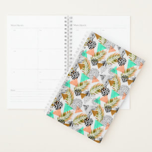 Motif de feuille géométrique Tropical Abstrait