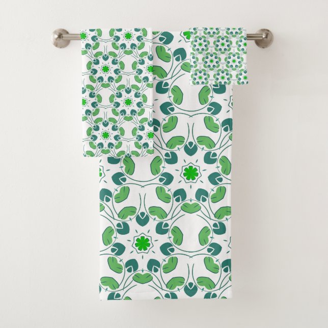 Motif de feuille, motif de feuilles, feuilles vert (En situation)