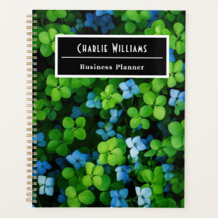 Motif de feuille verte bleue Spirale personnalis