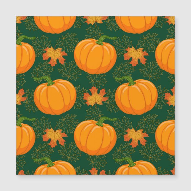 Motif de feuilles d'automne de citrouille orange (Devant)